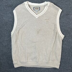 Straight Down Torrey Pines Golf Sweater Vest Men's Size XL Tan V-Neck USA